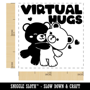 Virtual Bear Hugs Self-Inking Rubber Stamp Ink Stamper
