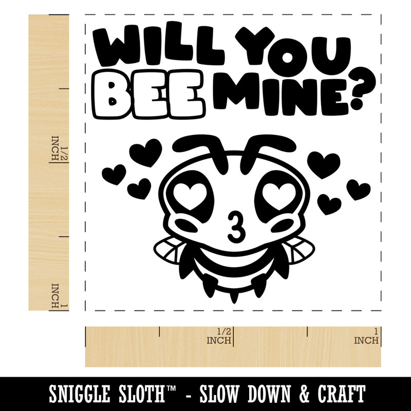 Will You Bee Mine Self-Inking Rubber Stamp Ink Stamper