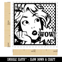 Wow Vintage Comic Pop Art Self-Inking Rubber Stamp Ink Stamper