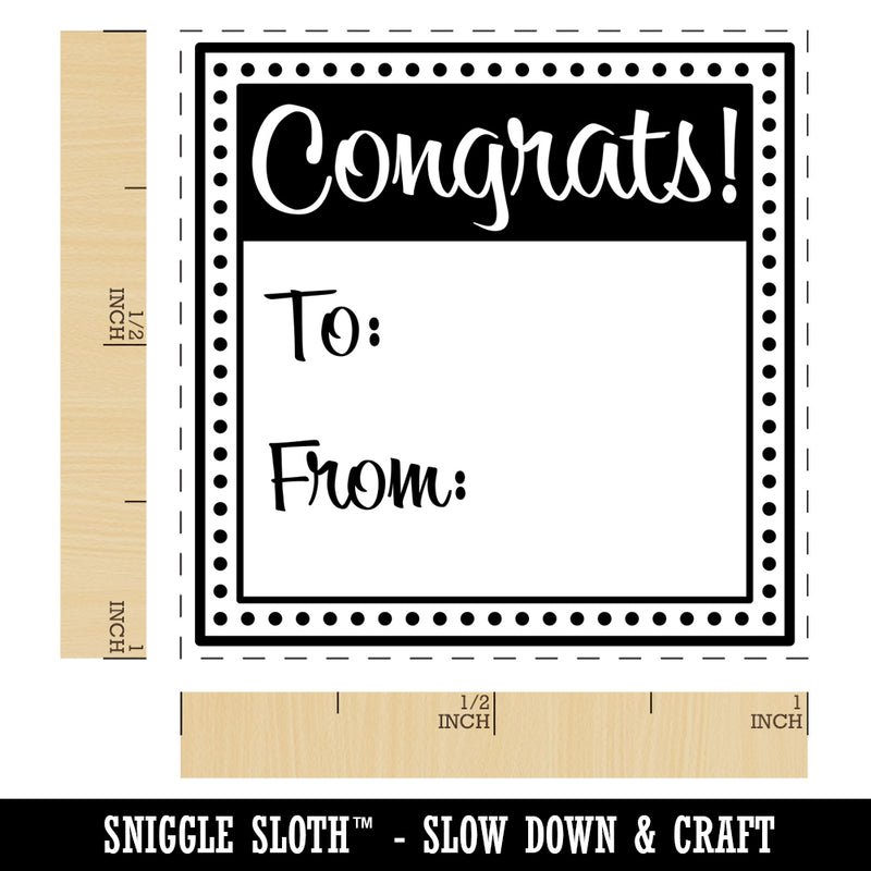 Congrats To From Congratulations Self-Inking Rubber Stamp Ink Stamper
