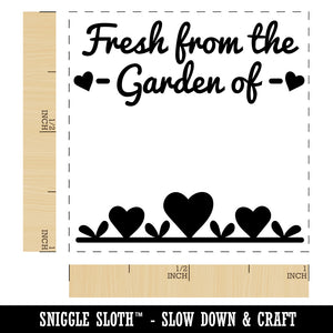 Fresh From The Garden Of with Hearts Self-Inking Rubber Stamp Ink Stamper