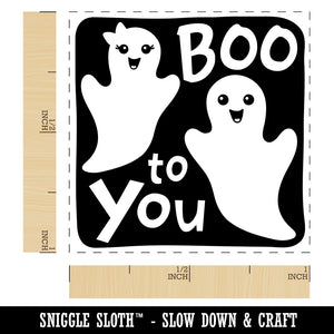 Ghosts Boo To You Halloween Self-Inking Rubber Stamp Ink Stamper