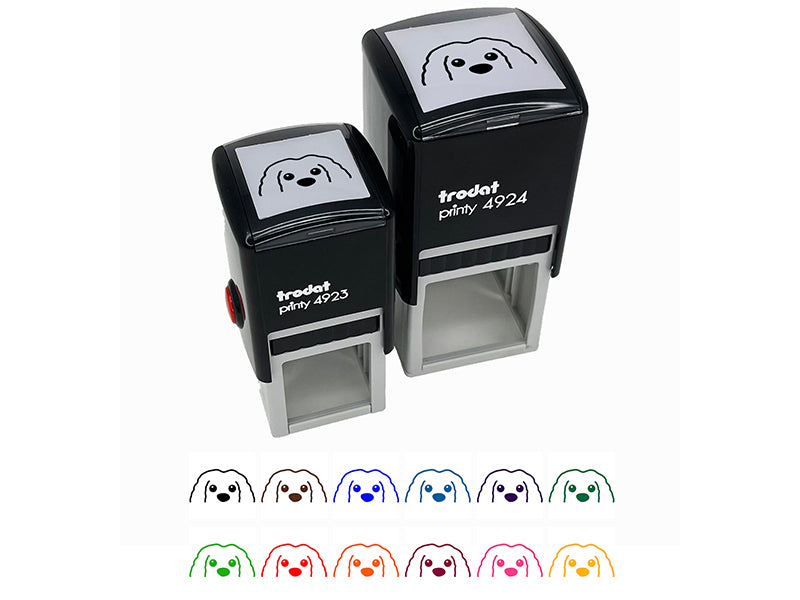 Peeking Doggy Dog Puppy Self-Inking Rubber Stamp Ink Stamper