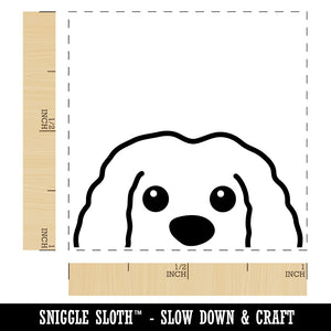 Peeking Doggy Dog Puppy Self-Inking Rubber Stamp Ink Stamper
