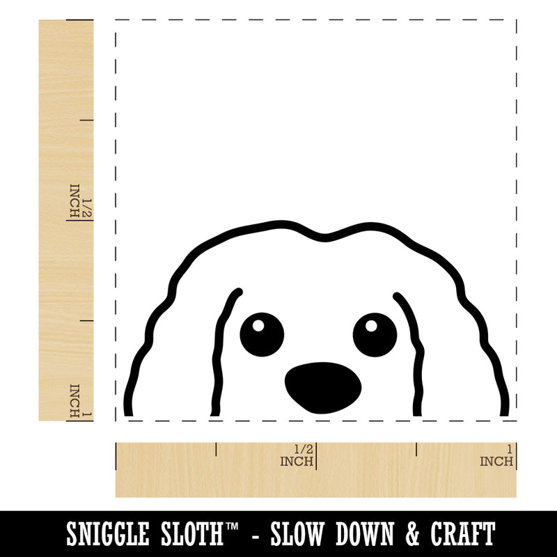 Peeking Doggy Dog Puppy Self-Inking Rubber Stamp Ink Stamper
