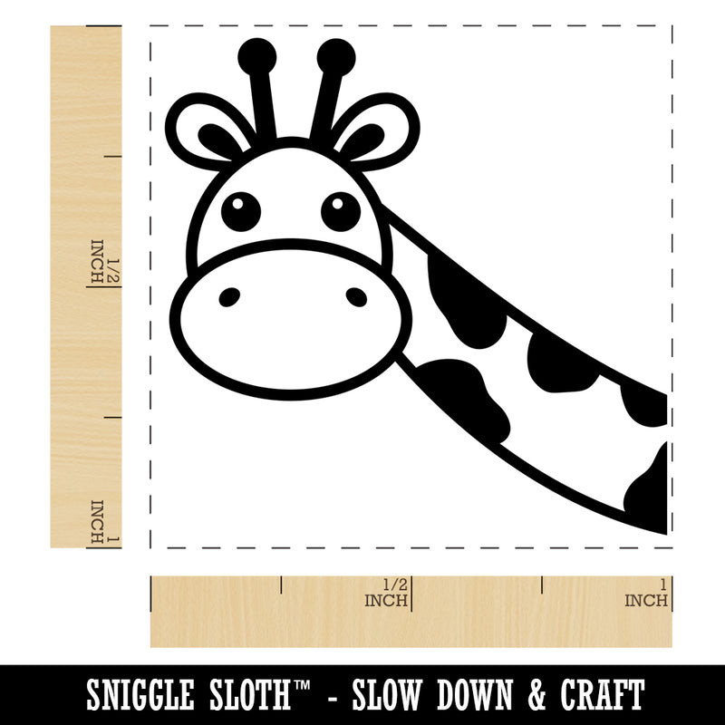 Peeking Giraffe Self-Inking Rubber Stamp Ink Stamper