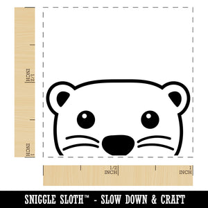 Peeking Otter Self-Inking Rubber Stamp Ink Stamper