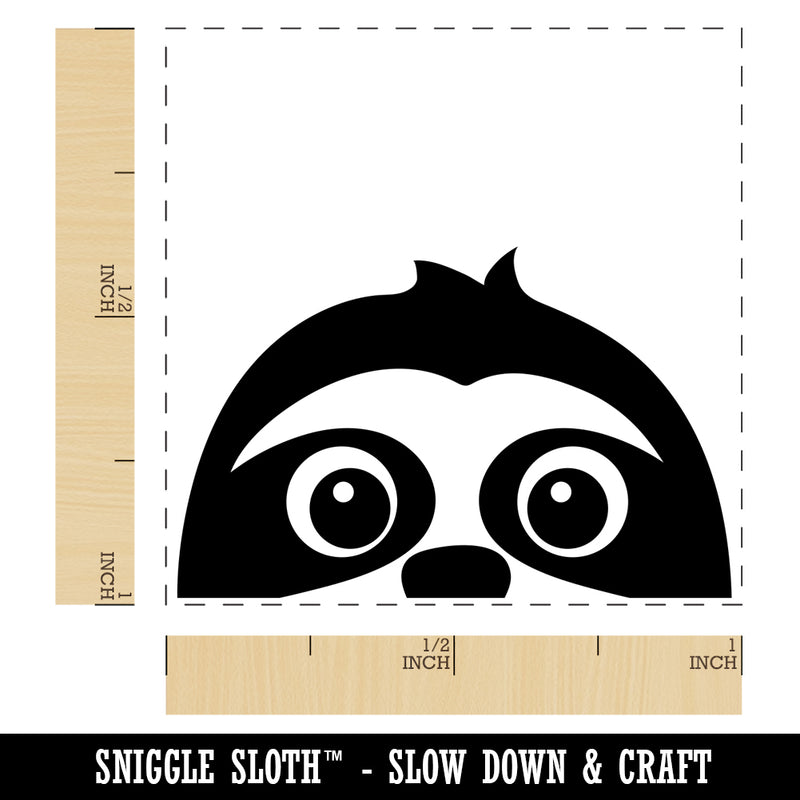 Peeking Sloth Self-Inking Rubber Stamp Ink Stamper