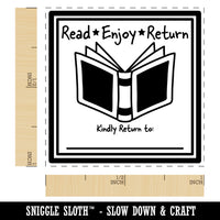 Read Enjoy Kindly Return Book Loan Self-Inking Rubber Stamp Ink Stamper