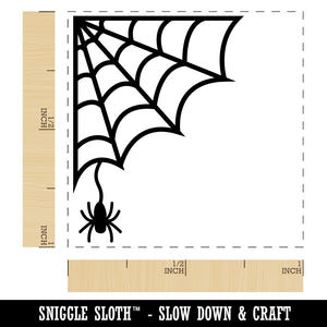 Web Corner With Spider Halloween Self-Inking Rubber Stamp Ink Stamper