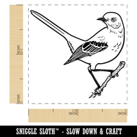 Alert Mockingbird Bird Self-Inking Rubber Stamp Ink Stamper