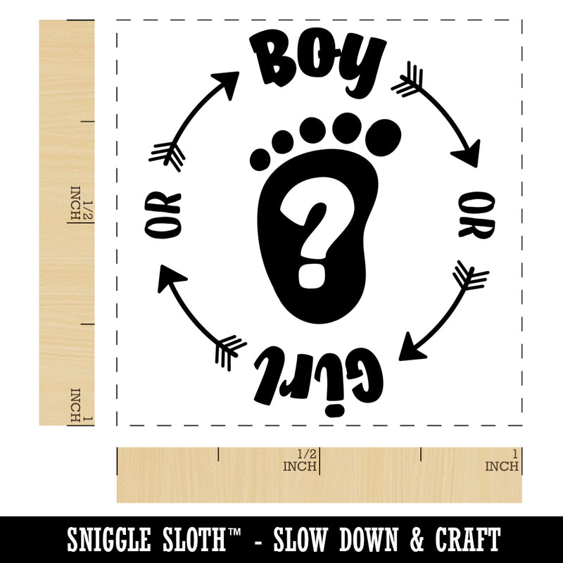 Baby Gender Reveal Boy or Girl Pregnant Self-Inking Rubber Stamp Ink Stamper