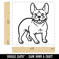Charming Frenchie French Bulldog Pet Dog Self-Inking Rubber Stamp Ink Stamper