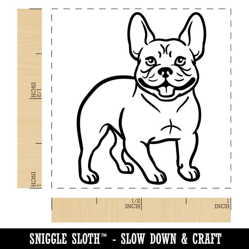 Charming Frenchie French Bulldog Pet Dog Self-Inking Rubber Stamp Ink Stamper