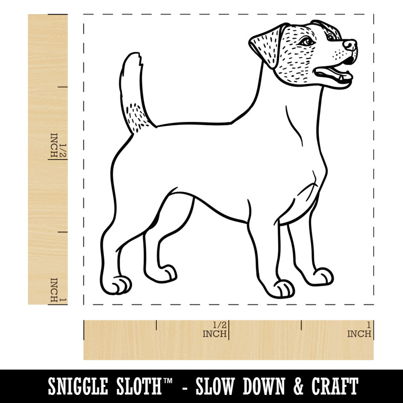 Energetic Jack Russell Terrier Pet Dog Self-Inking Rubber Stamp Ink Stamper