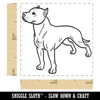 Friendly American Pit Bull Terrier Pet Dog Self-Inking Rubber Stamp Ink Stamper
