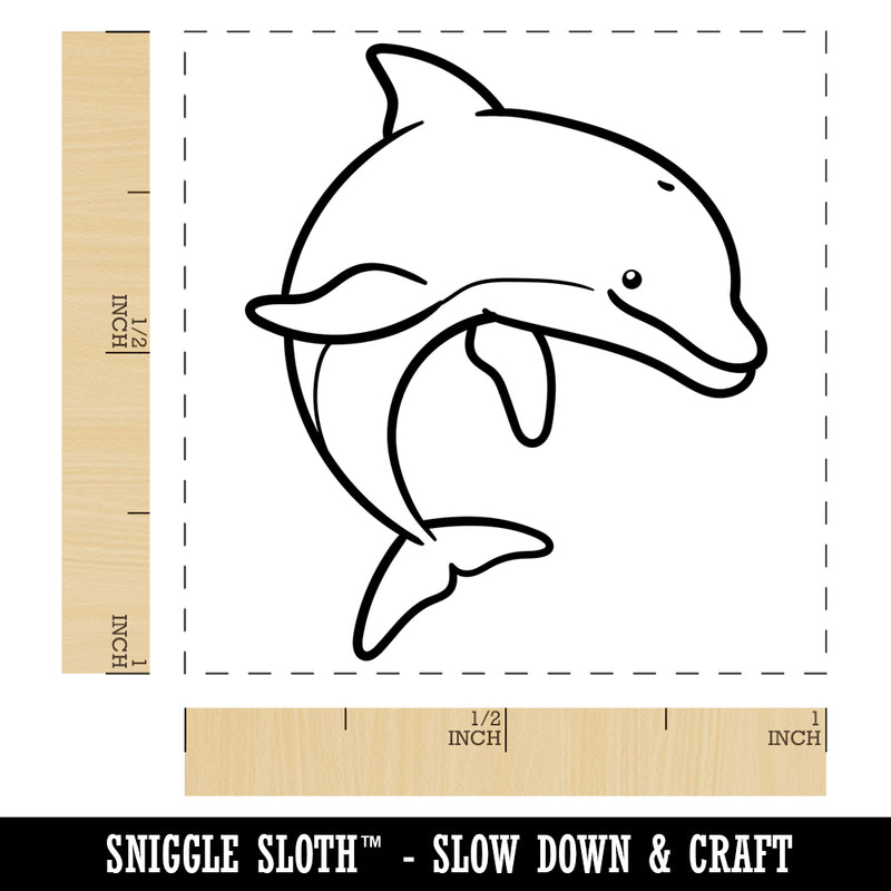 Friendly Bottlenose Dolphin Self-Inking Rubber Stamp Ink Stamper