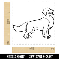 Friendly Golden Retriever Pet Dog Self-Inking Rubber Stamp Ink Stamper