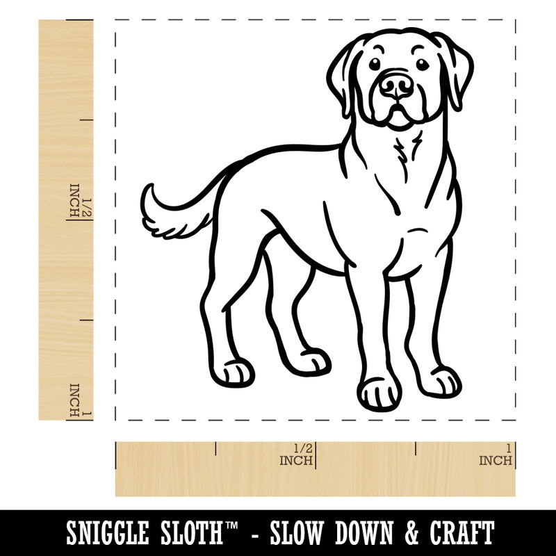 Friendly Labrador Retriever Pet Dog Self-Inking Rubber Stamp Ink Stamper