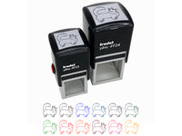 Fun-Loving Munchkin Cat Self-Inking Rubber Stamp Ink Stamper