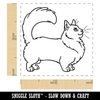 Fun-Loving Munchkin Cat Self-Inking Rubber Stamp Ink Stamper