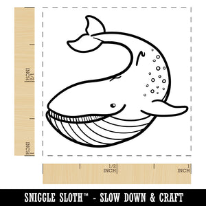 Gentle Blue Whale Self-Inking Rubber Stamp Ink Stamper