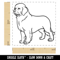 Gentle Newfoundland Pet Dog Self-Inking Rubber Stamp Ink Stamper