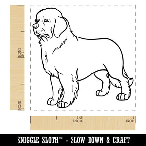 Gentle Newfoundland Pet Dog Self-Inking Rubber Stamp Ink Stamper
