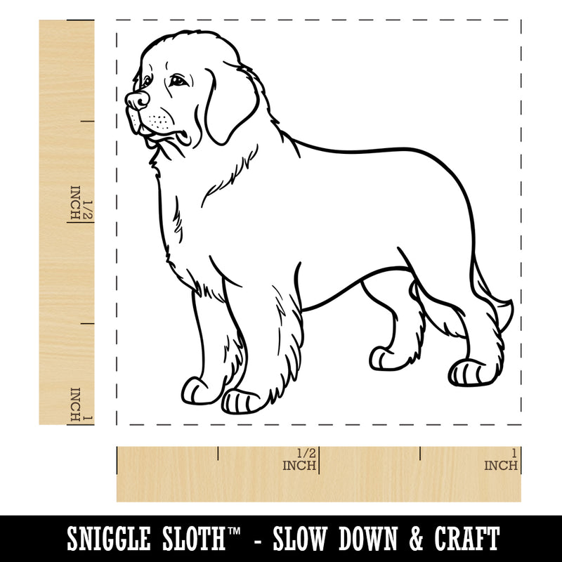 Gentle Newfoundland Pet Dog Self-Inking Rubber Stamp Ink Stamper