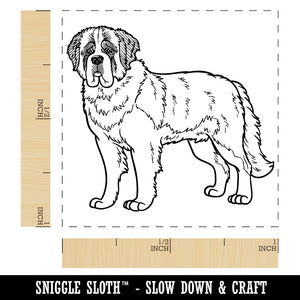 Gentle St. Bernard Pet Dog Self-Inking Rubber Stamp Ink Stamper