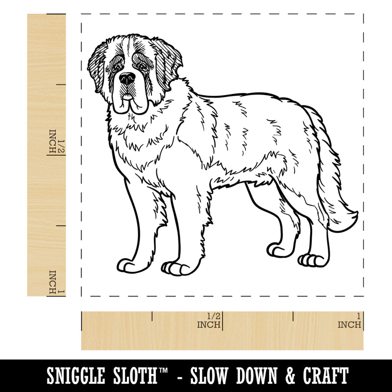 Gentle St. Bernard Pet Dog Self-Inking Rubber Stamp Ink Stamper
