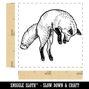 Jumping Leaping Fox Self-Inking Rubber Stamp Ink Stamper