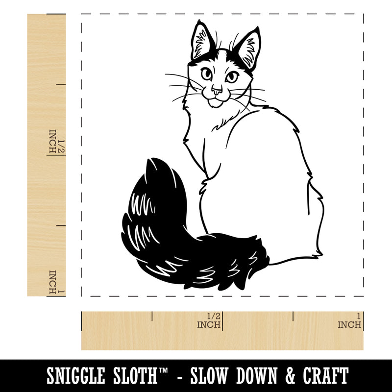 Loving Turkish Van Cat Self-Inking Rubber Stamp Ink Stamper