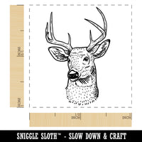 Majestic Deer Buck Head Hunter Hunting Self-Inking Rubber Stamp Ink Stamper