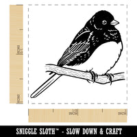 Perched Dark-Eyed Junco Bird Self-Inking Rubber Stamp Ink Stamper