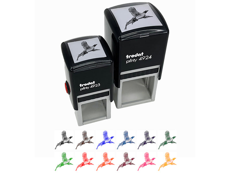 Pheasant Flying Self-Inking Rubber Stamp Ink Stamper