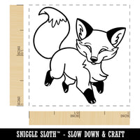 Playful Chibi Fox Self-Inking Rubber Stamp Ink Stamper