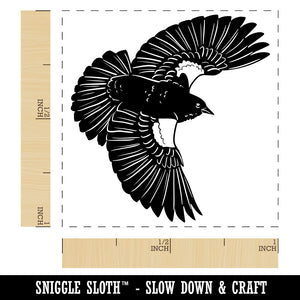 Red-Winged Blackbird Bird Flying Self-Inking Rubber Stamp Ink Stamper