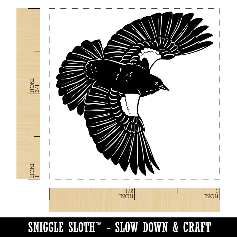 Red-Winged Blackbird Bird Flying Self-Inking Rubber Stamp Ink Stamper