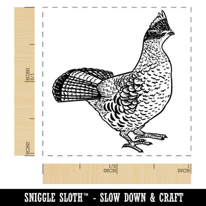 Ruffed Grouse on Alert Self-Inking Rubber Stamp Ink Stamper