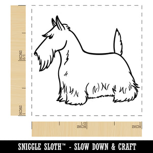 Serious Scottish Terrier Pet Dog Self-Inking Rubber Stamp Ink Stamper