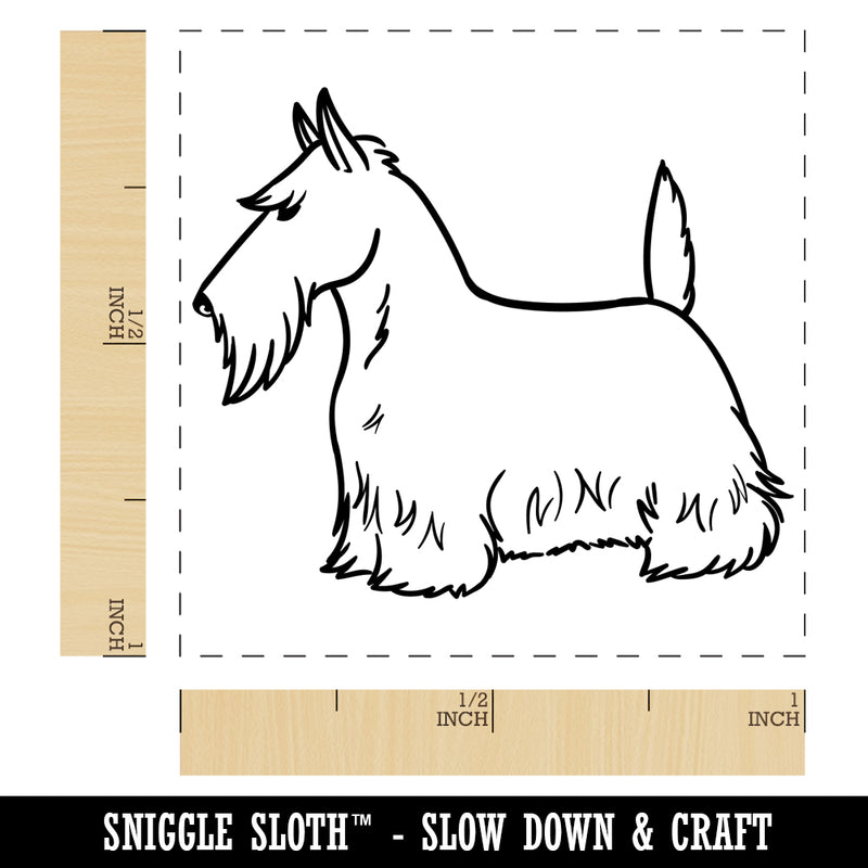 Serious Scottish Terrier Pet Dog Self-Inking Rubber Stamp Ink Stamper