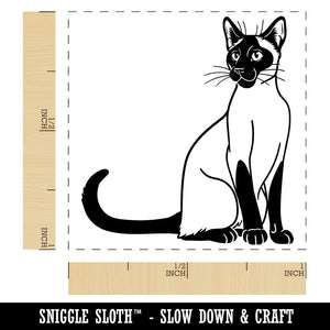 Smart Siamese Cat Self-Inking Rubber Stamp Ink Stamper