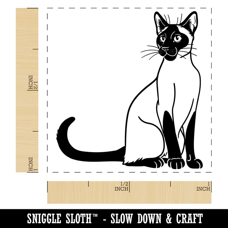 Smart Siamese Cat Self-Inking Rubber Stamp Ink Stamper