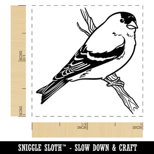 Sweet American Goldfinch Bird Self-Inking Rubber Stamp Ink Stamper