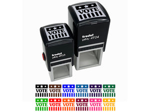 Vote Stars and Stripes Voting Patriotic Self-Inking Rubber Stamp Ink Stamper