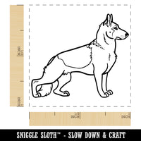 Watchful German Shepherd Pet Dog Self-Inking Rubber Stamp Ink Stamper