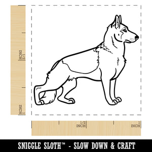Watchful German Shepherd Pet Dog Self-Inking Rubber Stamp Ink Stamper