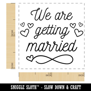 We Are Getting Married Wedding Hearts Self-Inking Rubber Stamp Ink Stamper