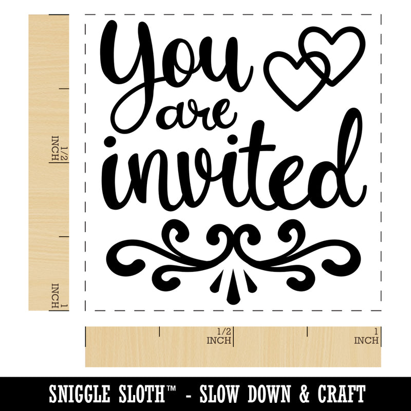 You Are Invited Wedding Invite Self-Inking Rubber Stamp Ink Stamper